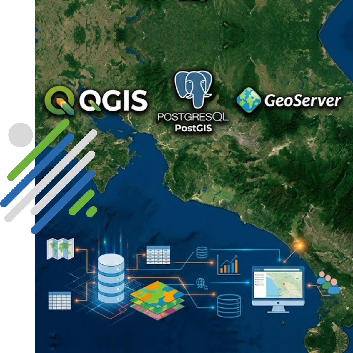 Manejo de bases de datos espaciales y publicación web con QGIS, POSTGRESQL Y GEOSERVER